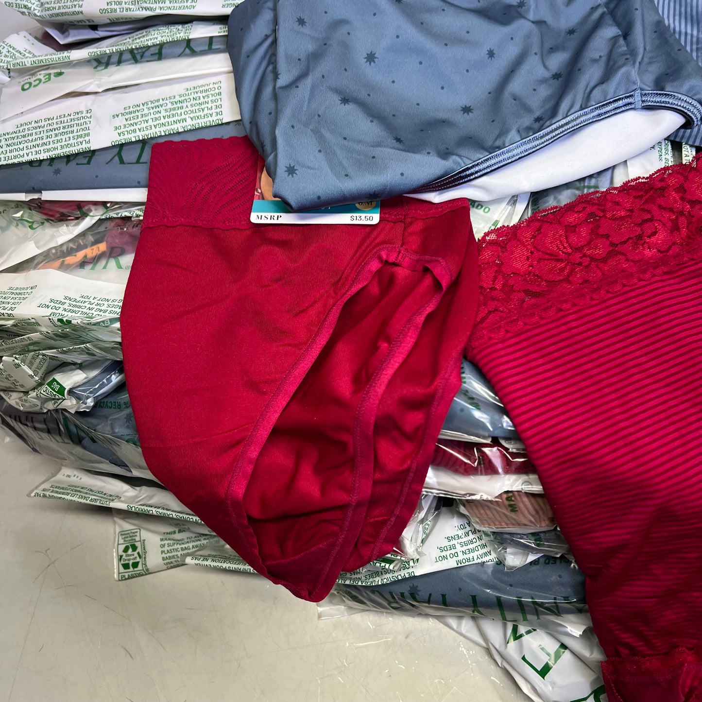 ZA@ VANITIY FAIR Lot Of Assorted Underwear W/ Lace Waistband Women's Variety Sz  Multicolor