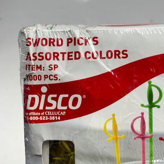 ZA@ DISCO (1000 PACK) Cocktail Sword Picks Multicolor SP (As-is)