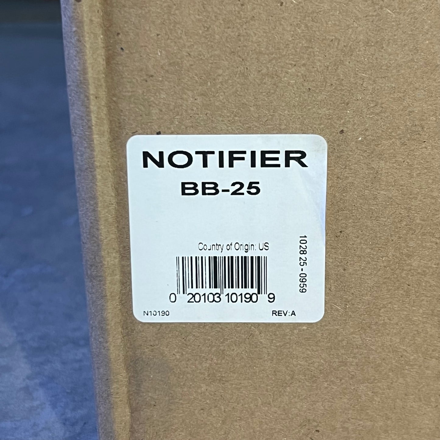 ZA@ NOTIFIER BB-25 Cabinet for CHS-6 Chassis C