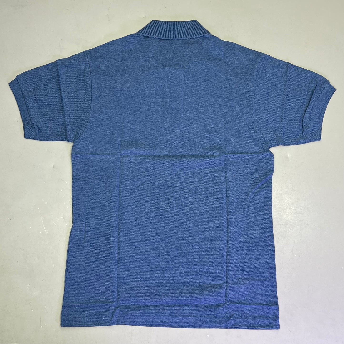 LACOSTE Classic Fit L.12.12 Heather Polo Ribbed Colar Men's Sz XS-2 Blue Chine