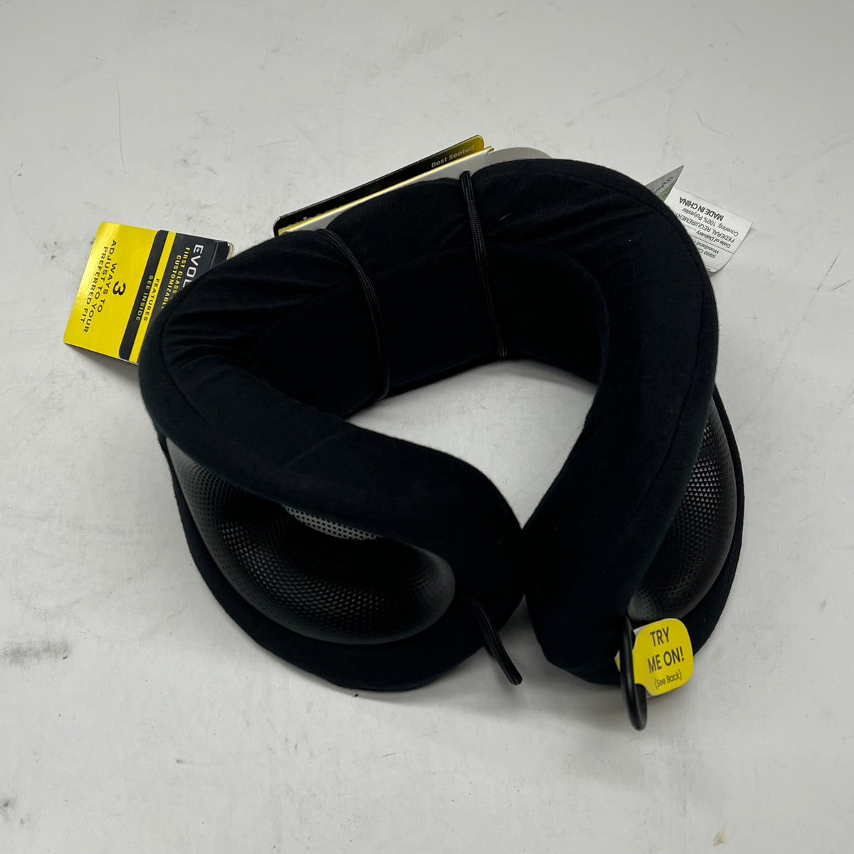 CABEAU Evolution X Deluxe Comfort Memory Foam Travel Pillow Black EVOX6458