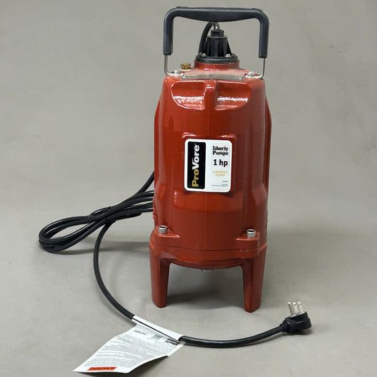 LIBERTY PUMPS 1 HP ProVore Residential Grinder Pump Non-automatic 11"x7.12"x17.625" PRG101M