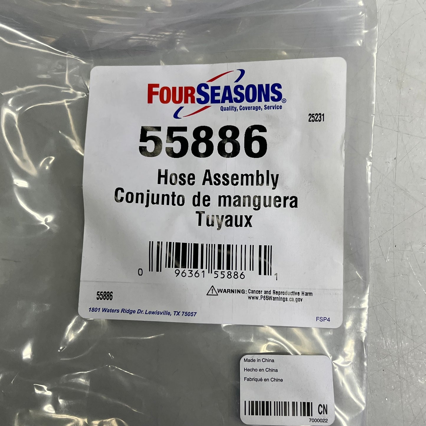 FOUR SEASONS A/C Refrigerant Discharge Hose For Ford Focus 55886