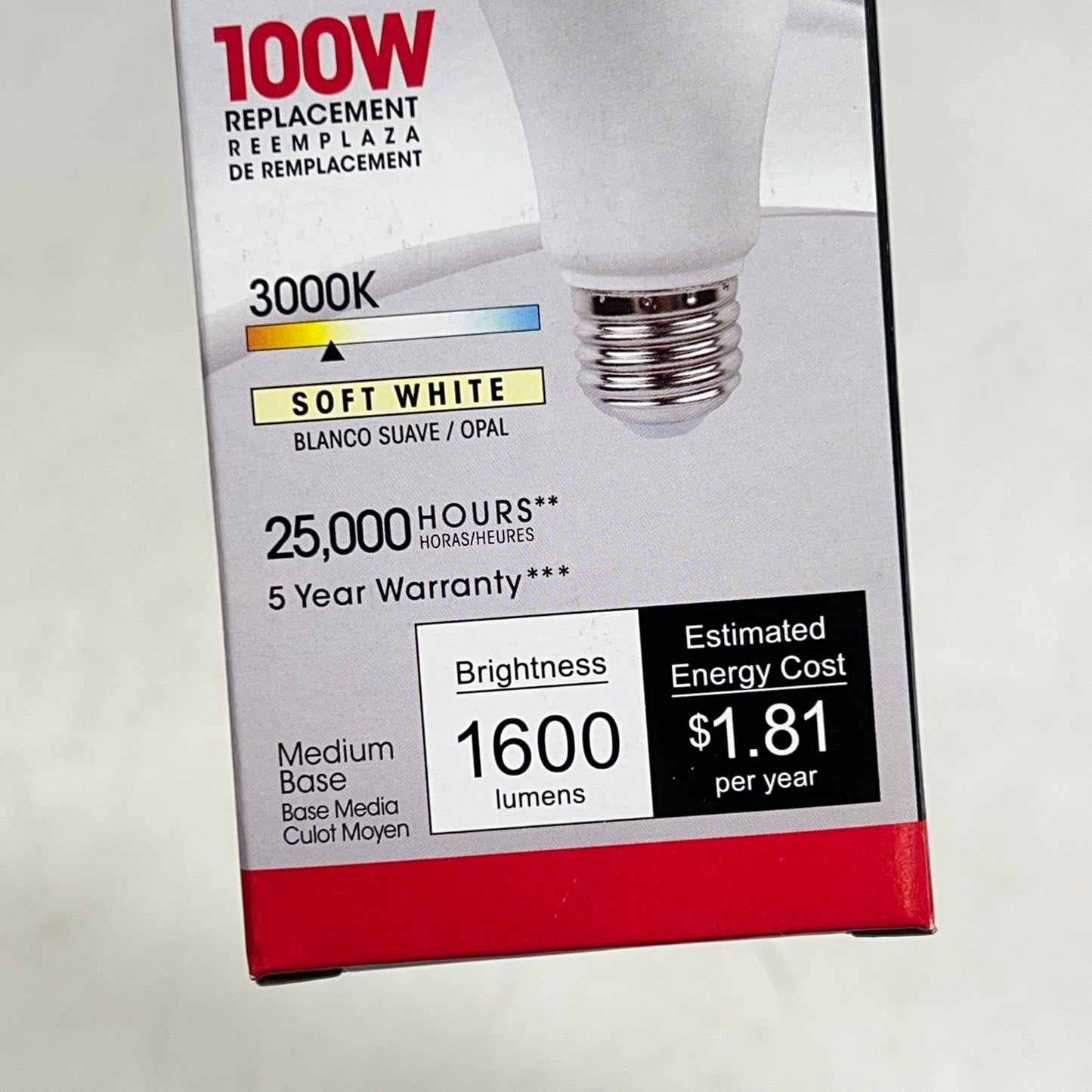 SATCO (6 PACK) Led Light Bulbs 15W LED A19 3000K 1600 Lumens Soft White S29816