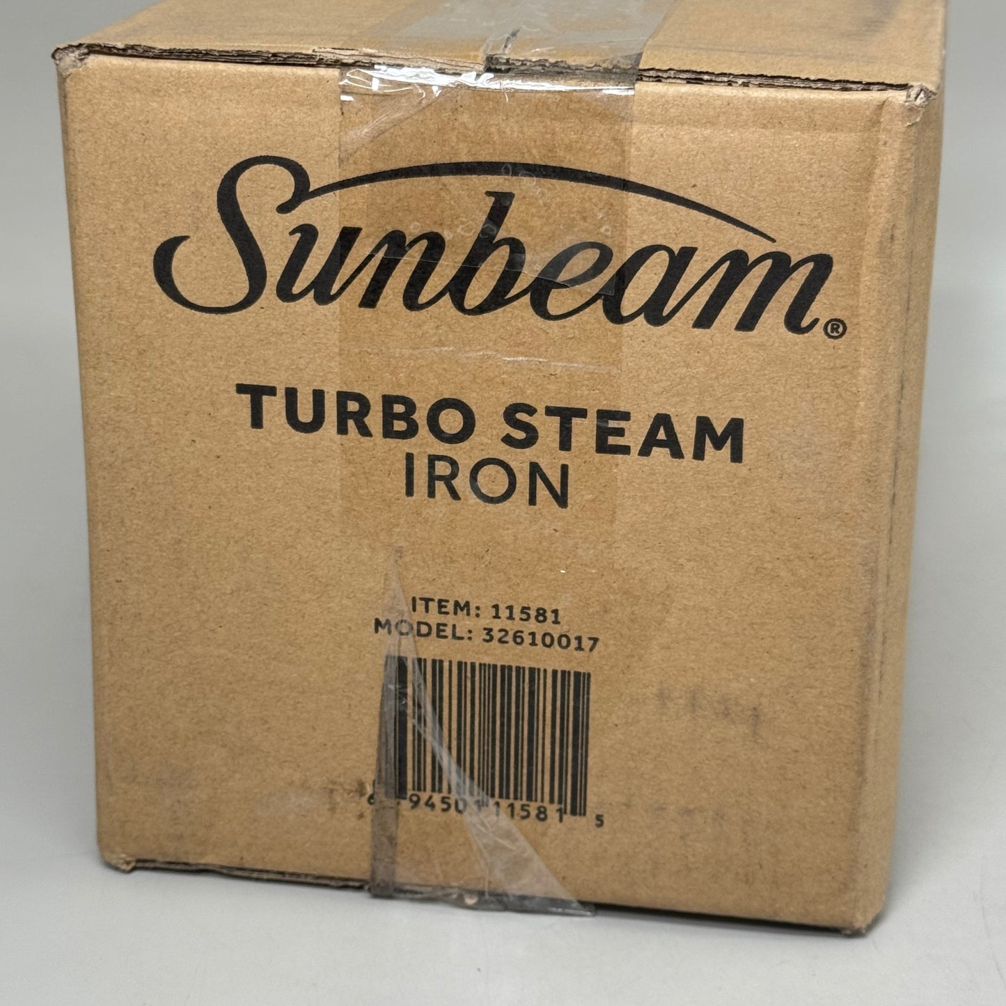 SUNBEAM Turbo Steam Iron w/ Steam Feature Large Tank Capacity Silver 1700W 11581