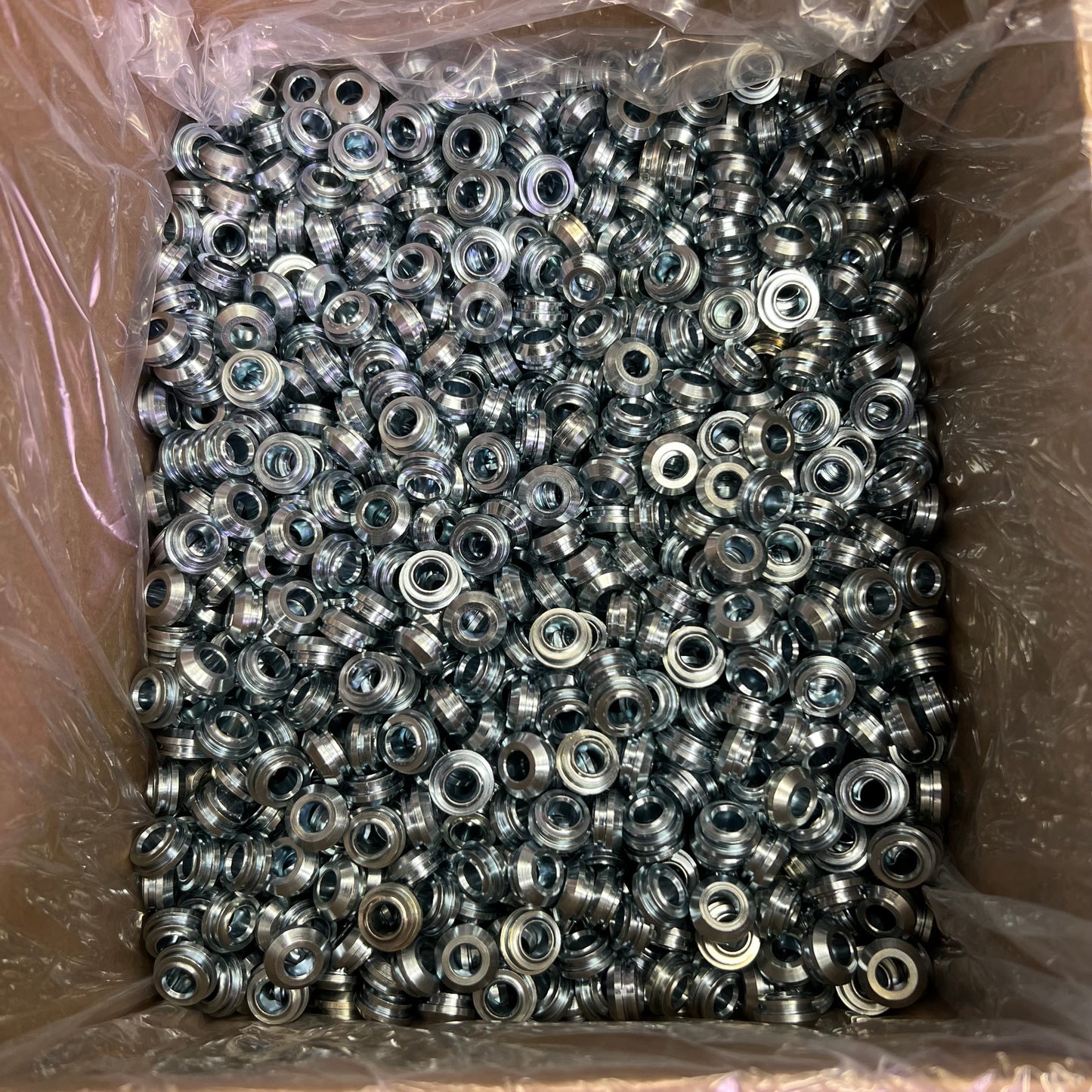 1 Box Of Metal Fasteners 0.5" D, Silver