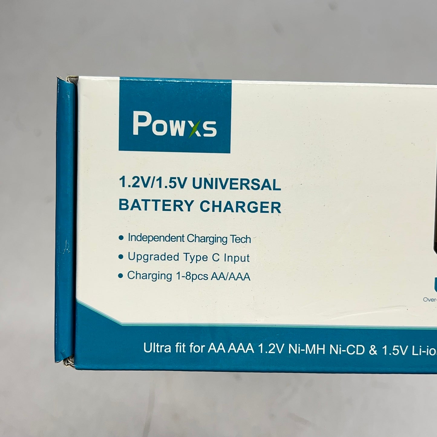 POWXS Rechargeable Lithium Aa Batteries W/ Charger Holds 8 Black X004PBPI3P