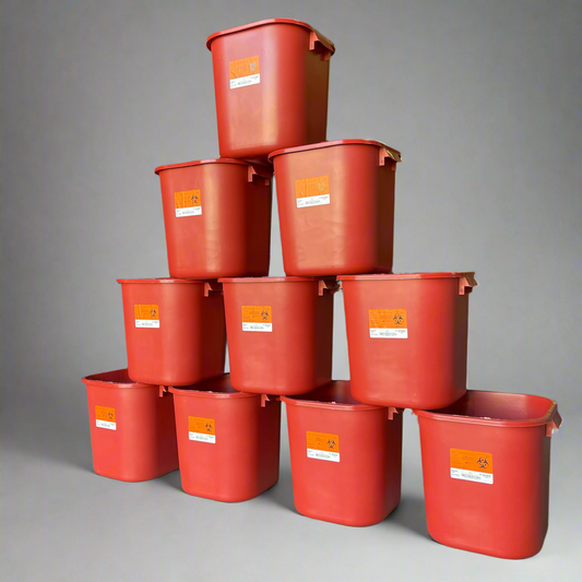 SHARPS by MEDEGEN (10 PACK) 8 Gallon Container Red MMPL8705