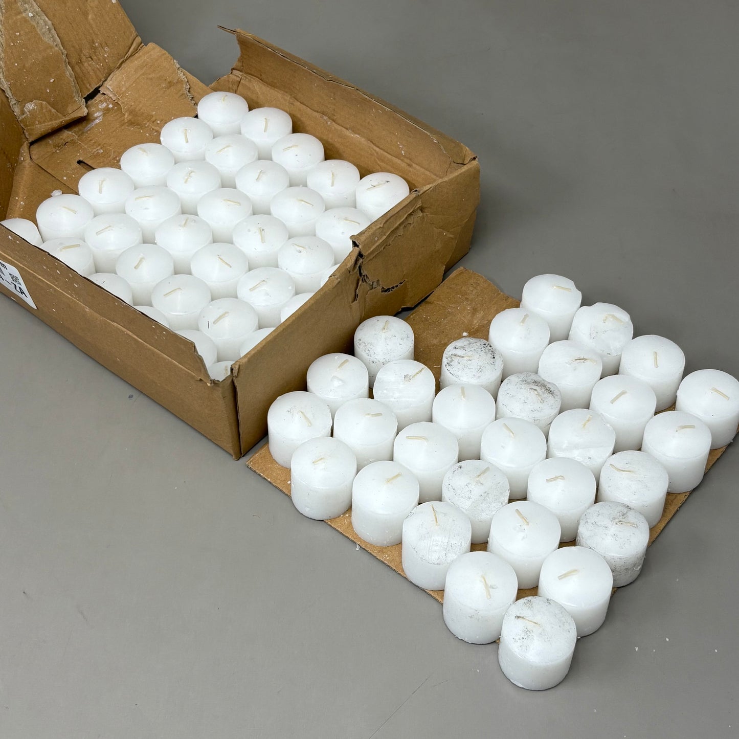 ZA@ DIABLO (66 PACK) Dining Solid Wax Candles Votive Candles 10Hr Burning As-is, Slightly Damaged