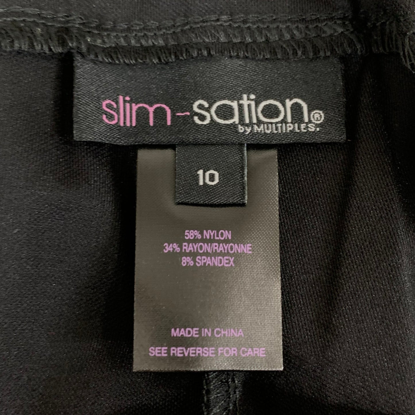 MULTIPLES Relaxed Leg Pant Petite Women's Sz 10 Black M48716PM