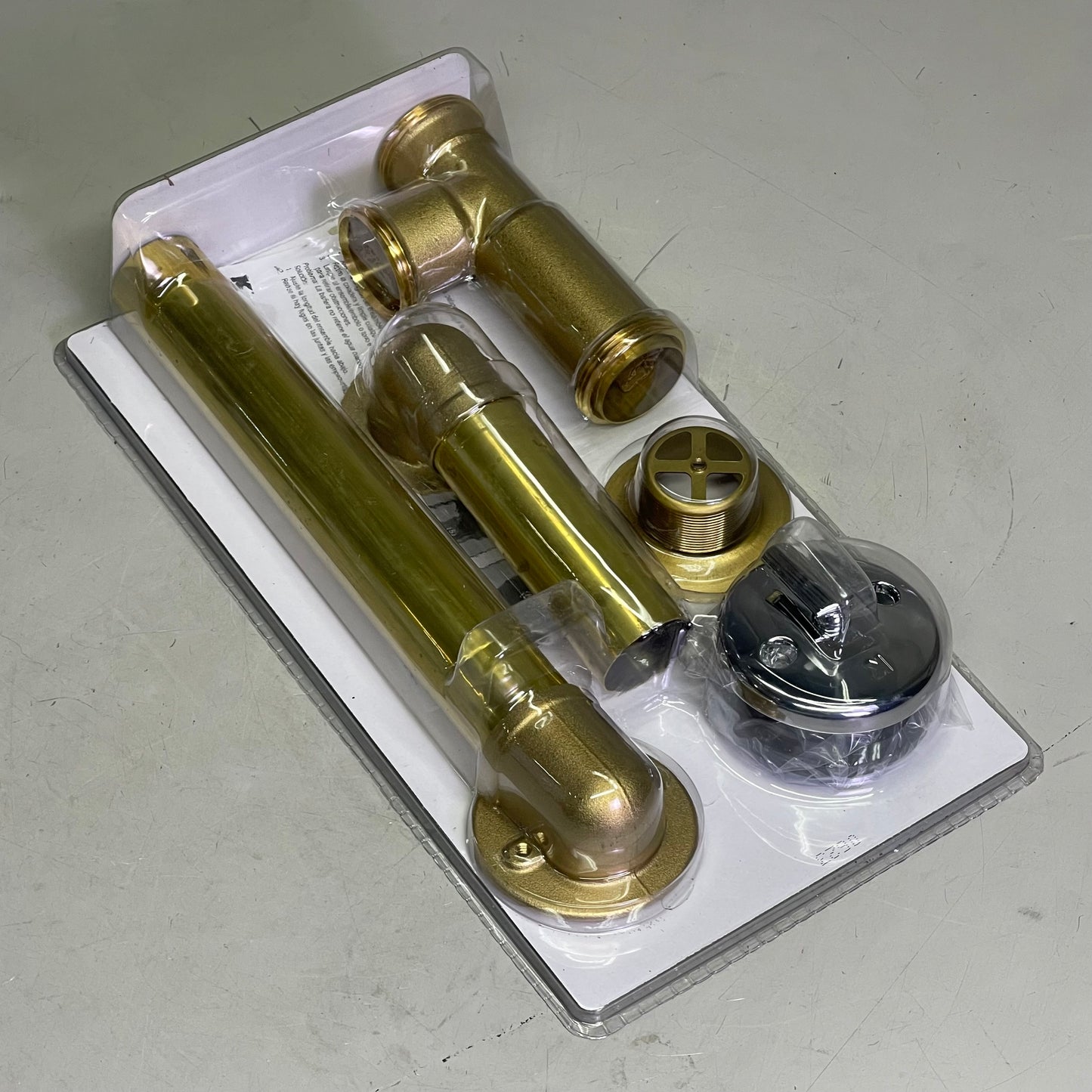KEENEY 20 Gauge Bath Drain 606RB 1-1/2" Brass W/ Polished Chrome 28630