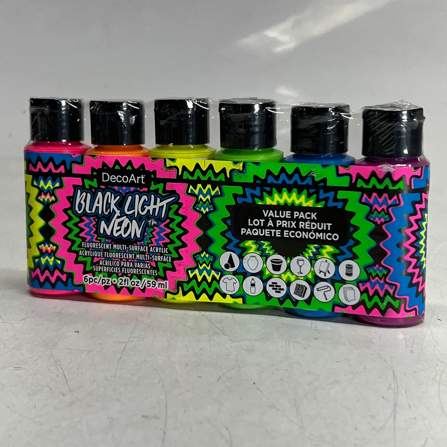 DECOART (6 PACK) Black Light Neon 2 fl oz.