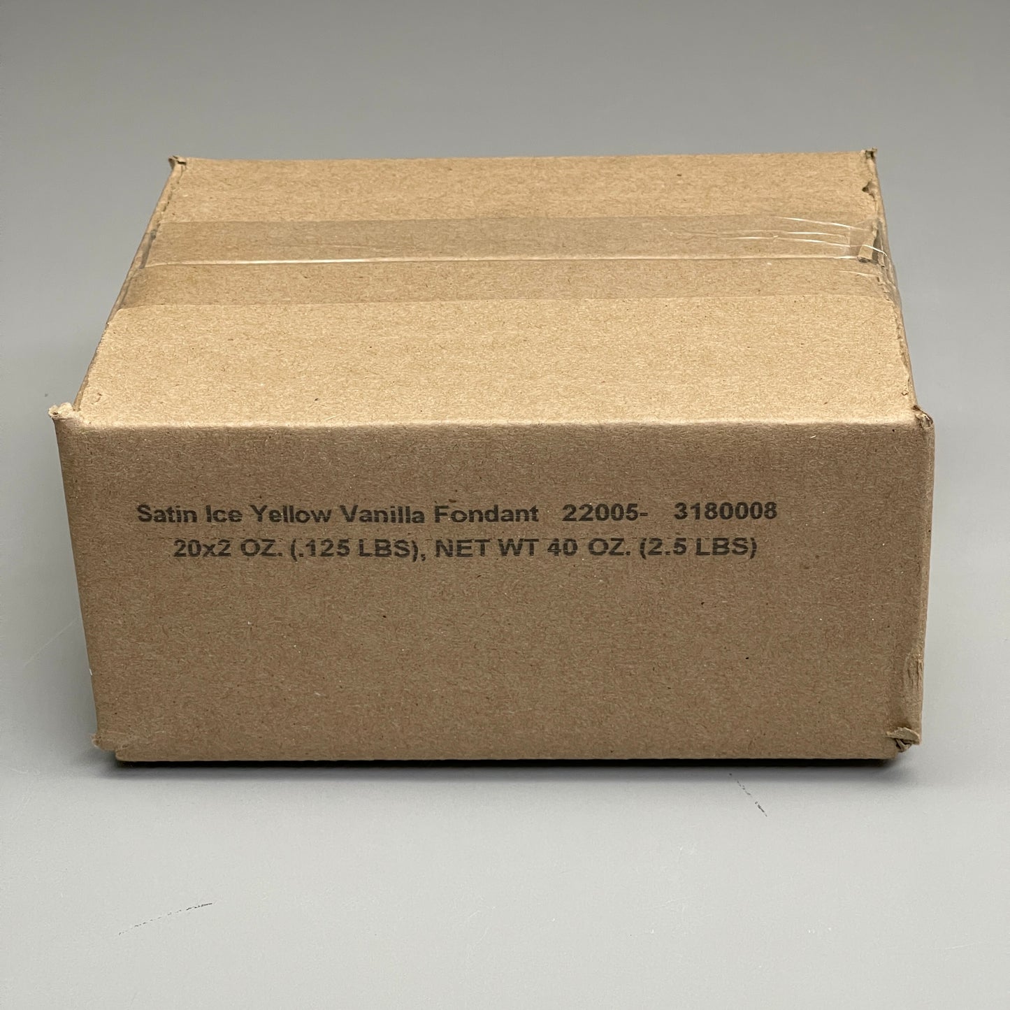 SATIN FINE FOODS Satin Ice Fondant Yellow Vanilla 20 x 2 oz Packets of Fondant (06/24)