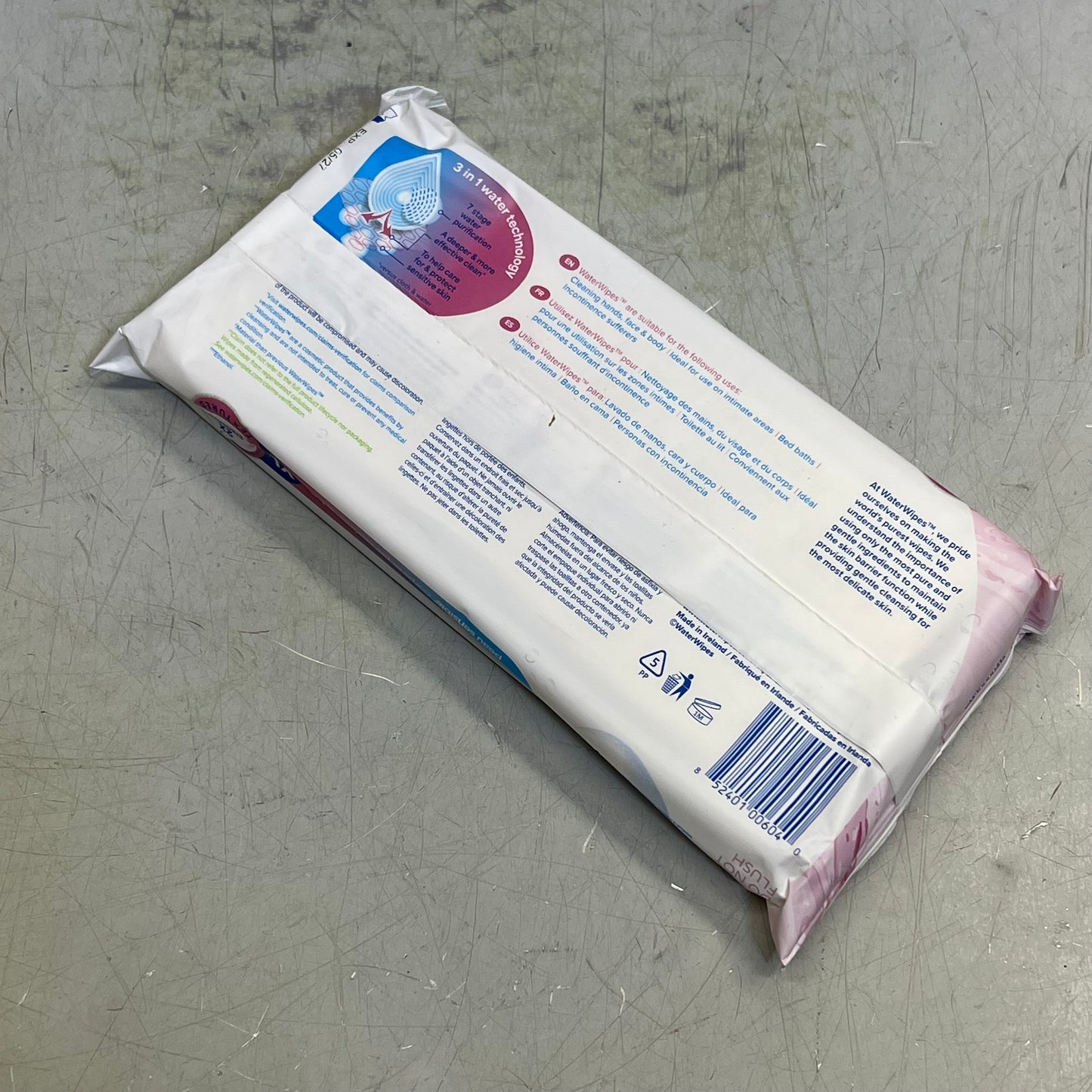 ZA@ WATER WIPES (12 PACK, 30 WIPES EACH) Sensitive Body & Intimate 3-In-1 Wipes XL BB 02/25