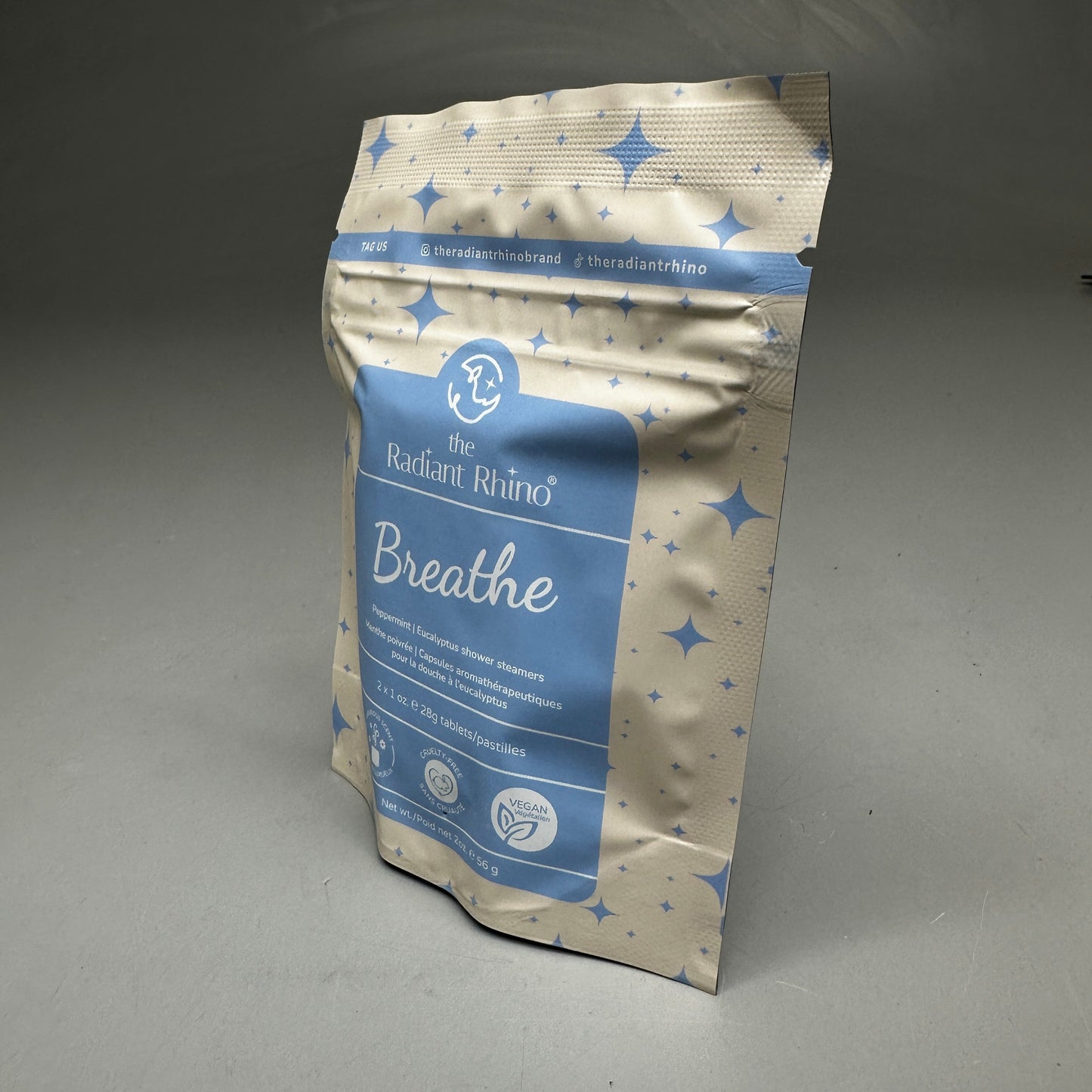 ZA@ THE RADIANT RHINO (6 PACK) Breathe Peppermint Eucalyptus Shower Steamers 2 Tablets Each A