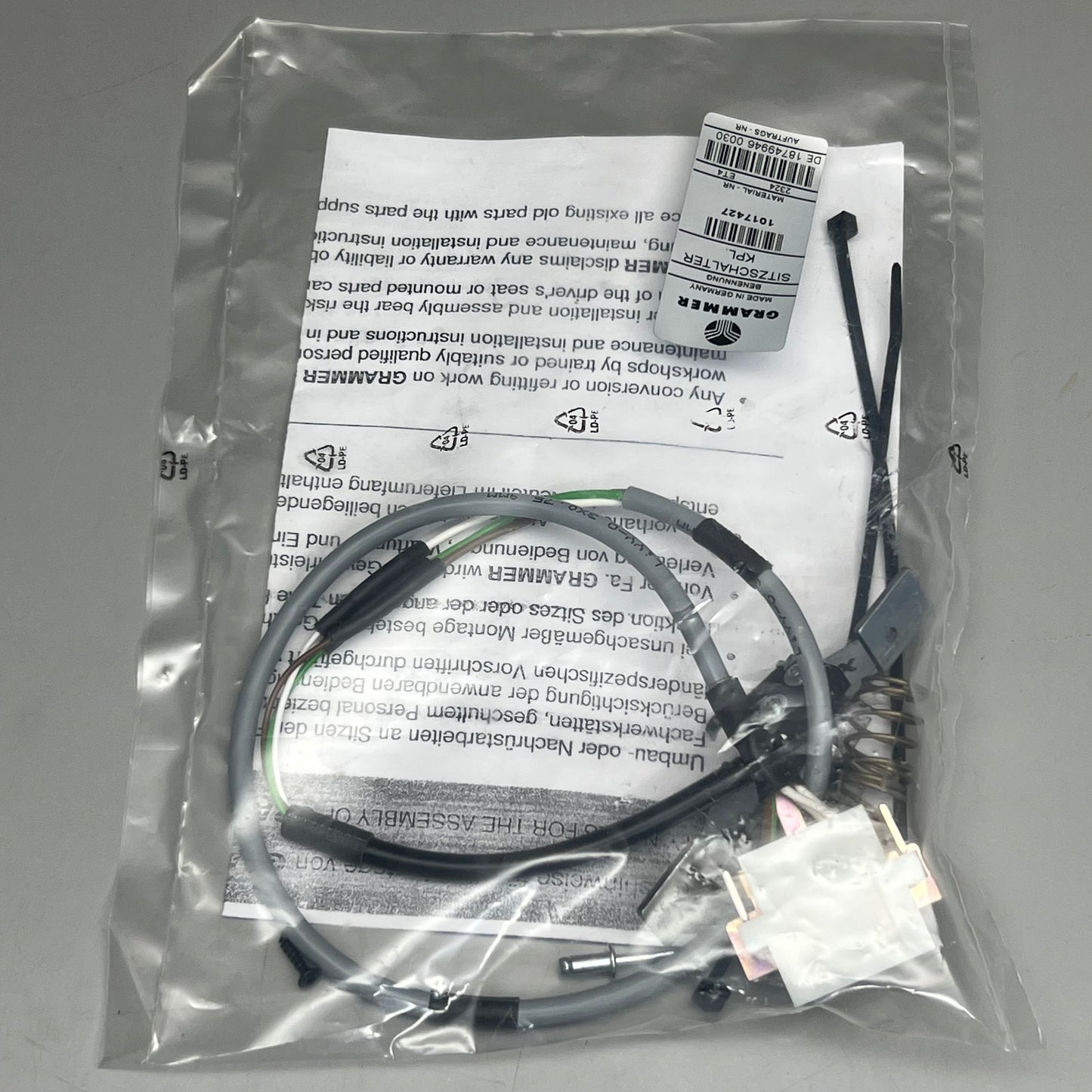 GRAMMER Seat Switch Kit MSG20 PT:187499460030 (New)