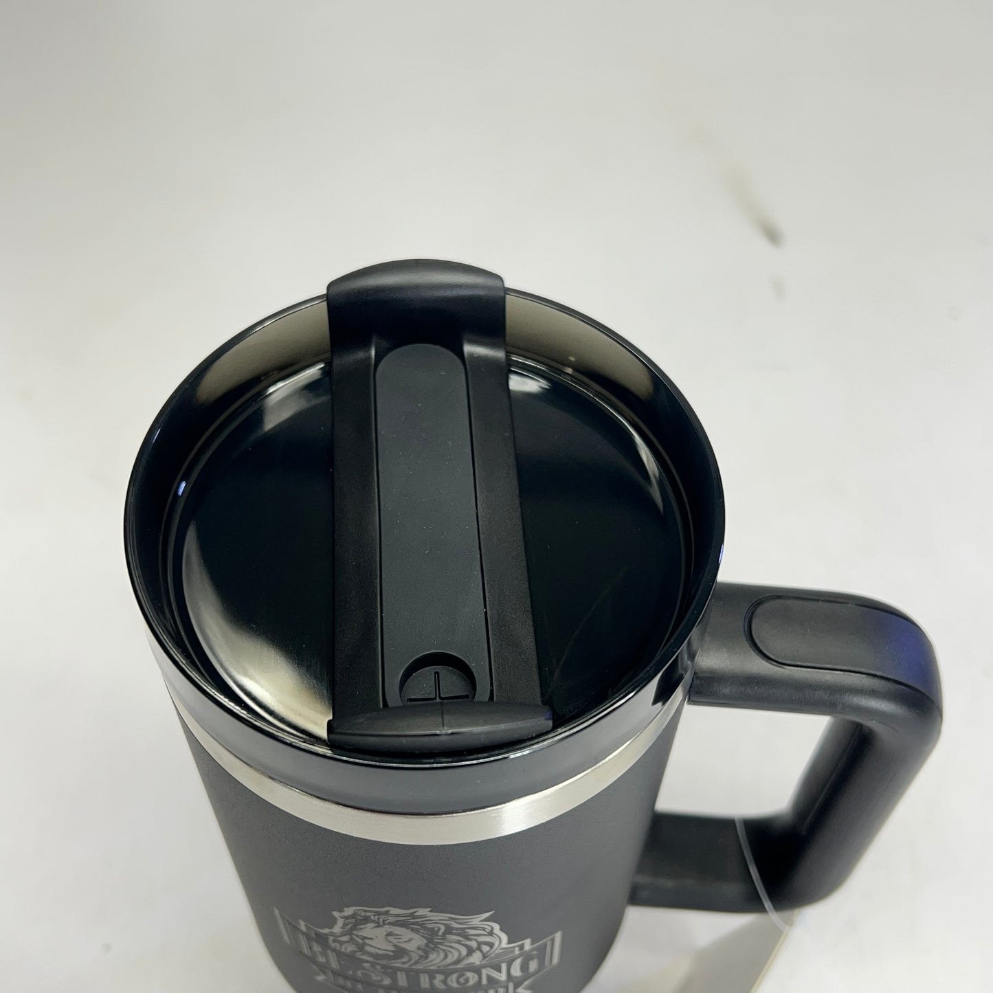 CHRISTIAN ART GIFTS Ephesians 6:10 Tumbler with Straw 40 oz Matte Black SMUG283