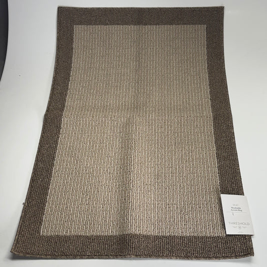 THRESHOLD Threshold Target Washable Madison Border Accent Rug, Tan Sz 30" x 46"