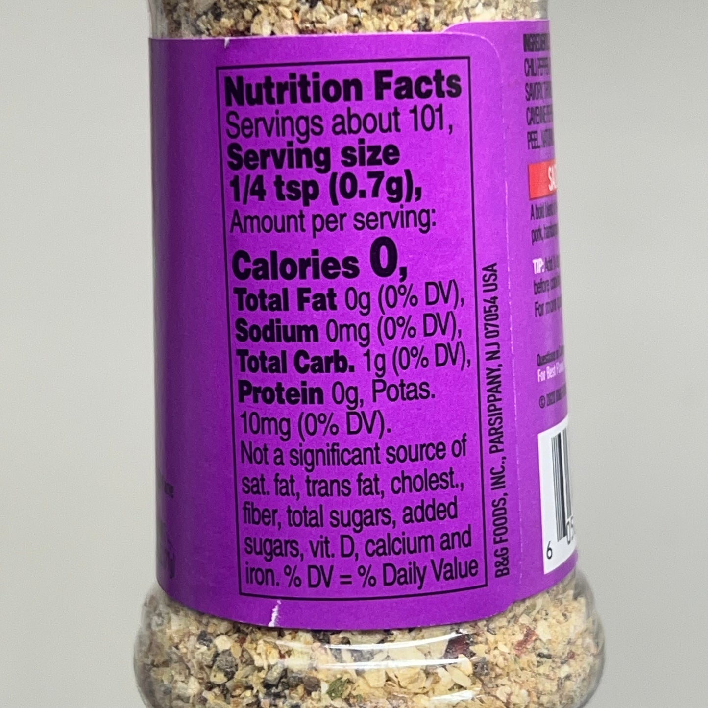 DASH (8 PACK) Onion & Herb Salt-Free Seasoning 101 Servings per 2.5 oz BB 07/26