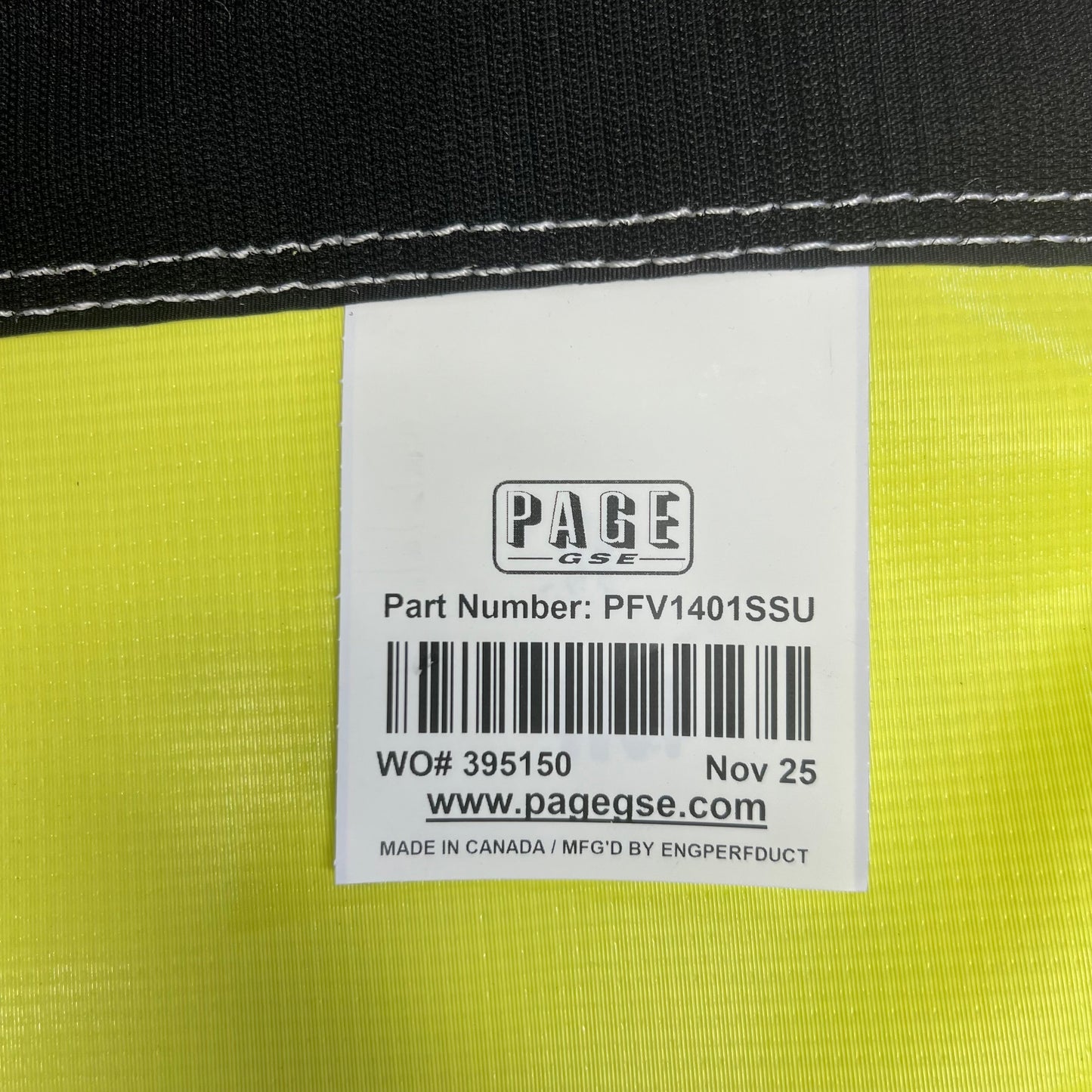 PAGE GSE Green Layflat Ventilation Duct Sz 14"H x 22"W 395150