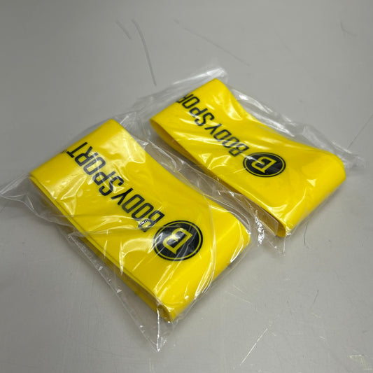 BODY SPORTS (2 Pack) Loop Exercise Band Heavy Resistance 2"x24" Yellow
