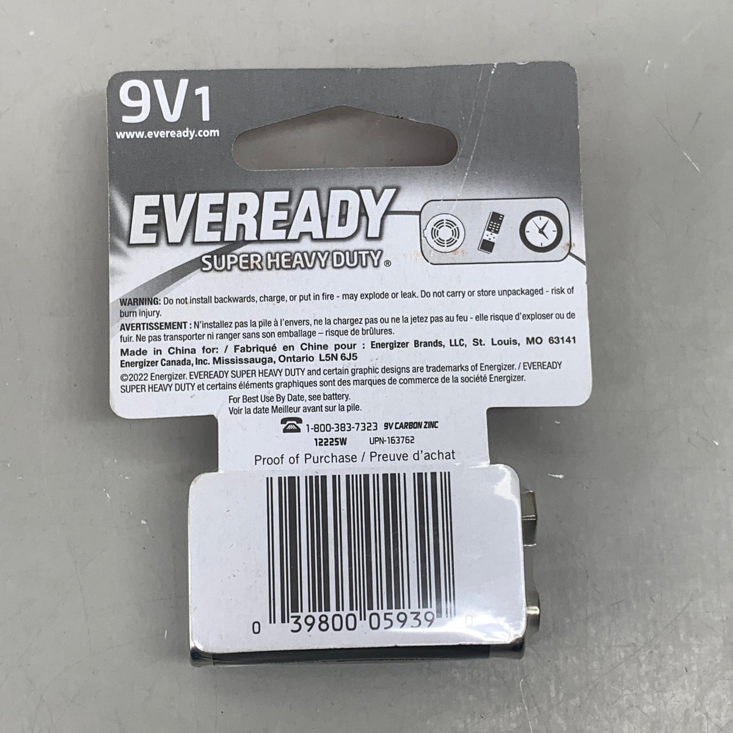 EVEREADY (18 PACK) Super Heavy Duty 9 Volt Battery 1222SW