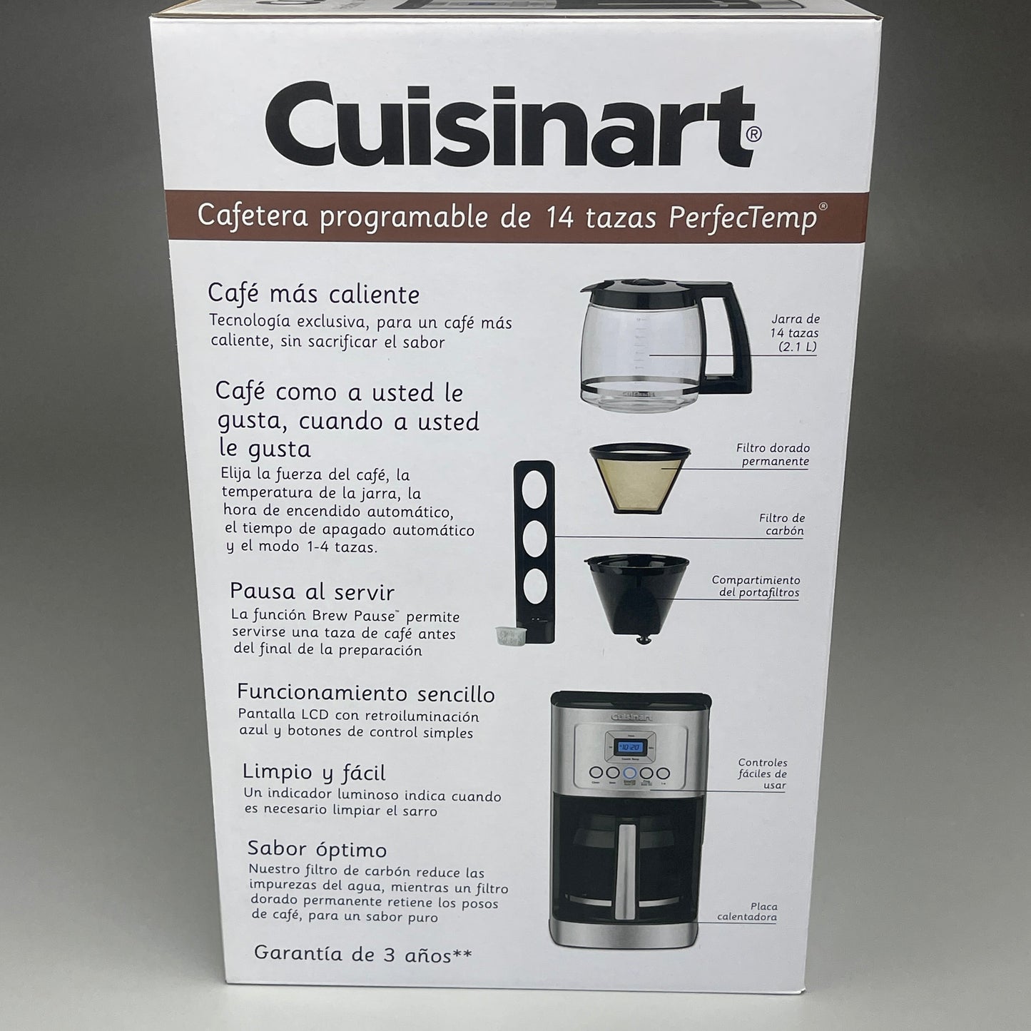 CUISINART (14 CUP) Programmable Coffee Maker Stainless Steel DCC-3200P1