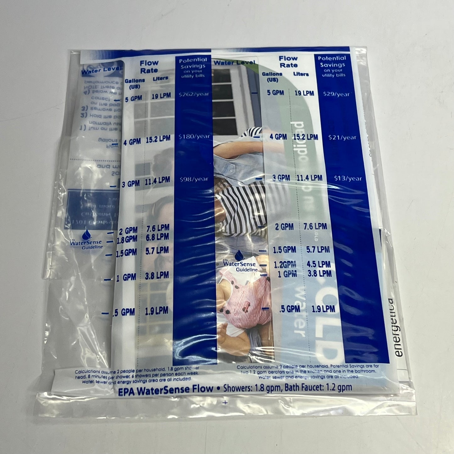 AM CONCERVATION Shower Head, Faucet, Drip Cup & Thermometer Kit Polished Chrome