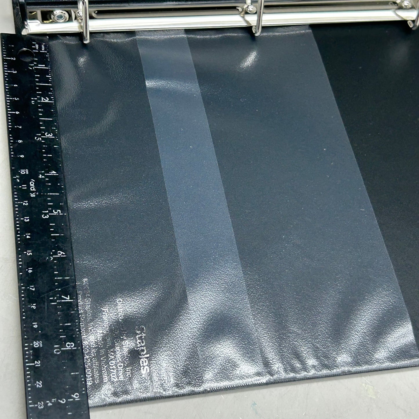 STAPLES (3 Pack) Heavy Duty 3-Ring Binder W/ 4 Pockets 11"x10.5"x1" Black ST56231B