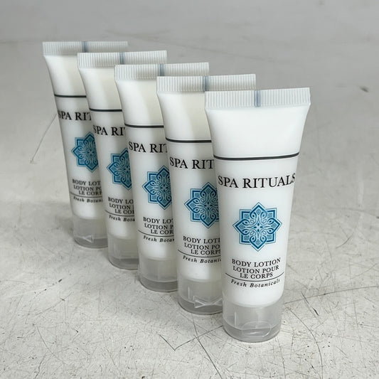 ZA@ SPA RITUALS (5 PACK) Mini Travel Size Body Lotion Fresh Botanicals 1 Fl Oz White
