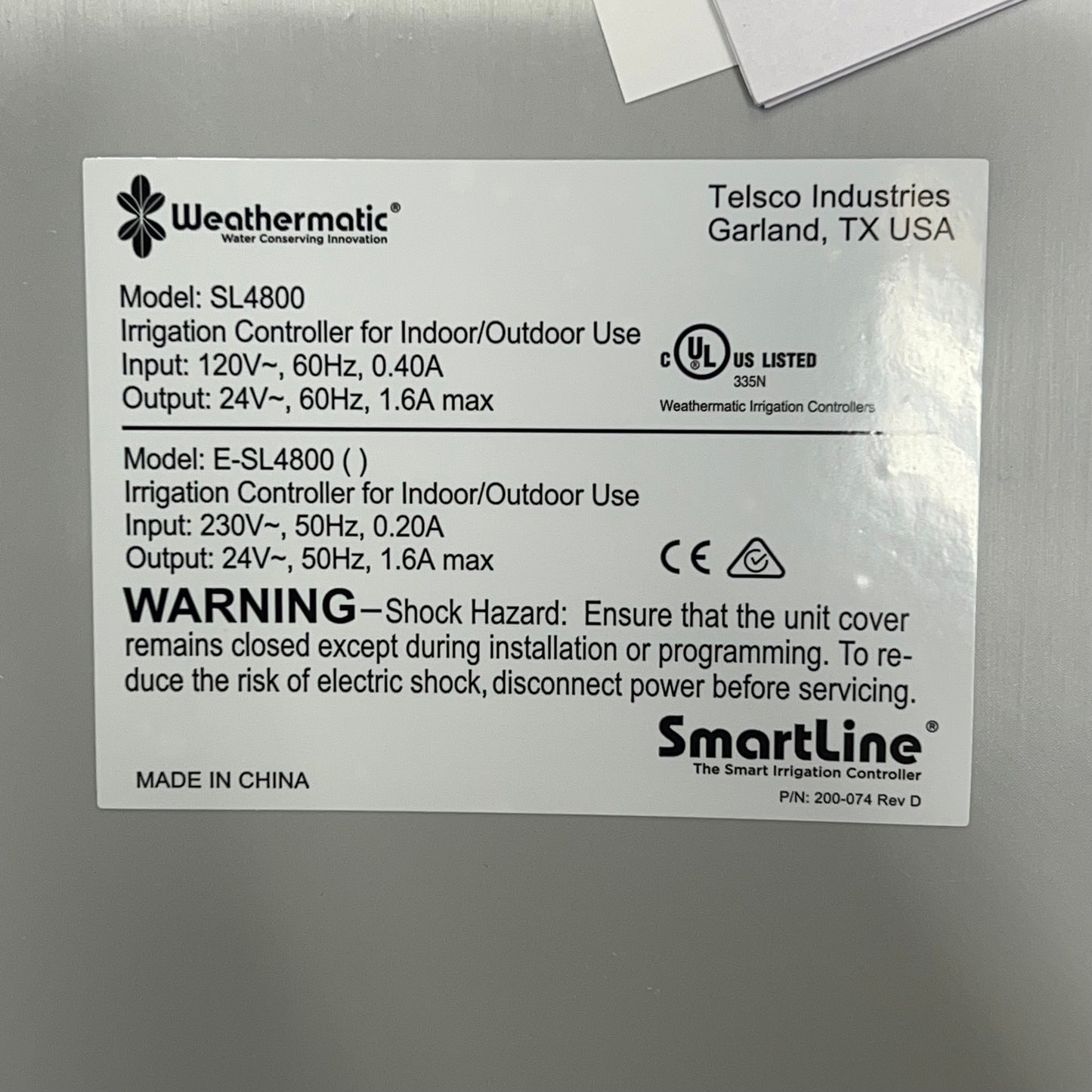 WEATHERMATIC Smartline 48 Station Indoor/Outdoor Controller 3Yr Bundle SL4848