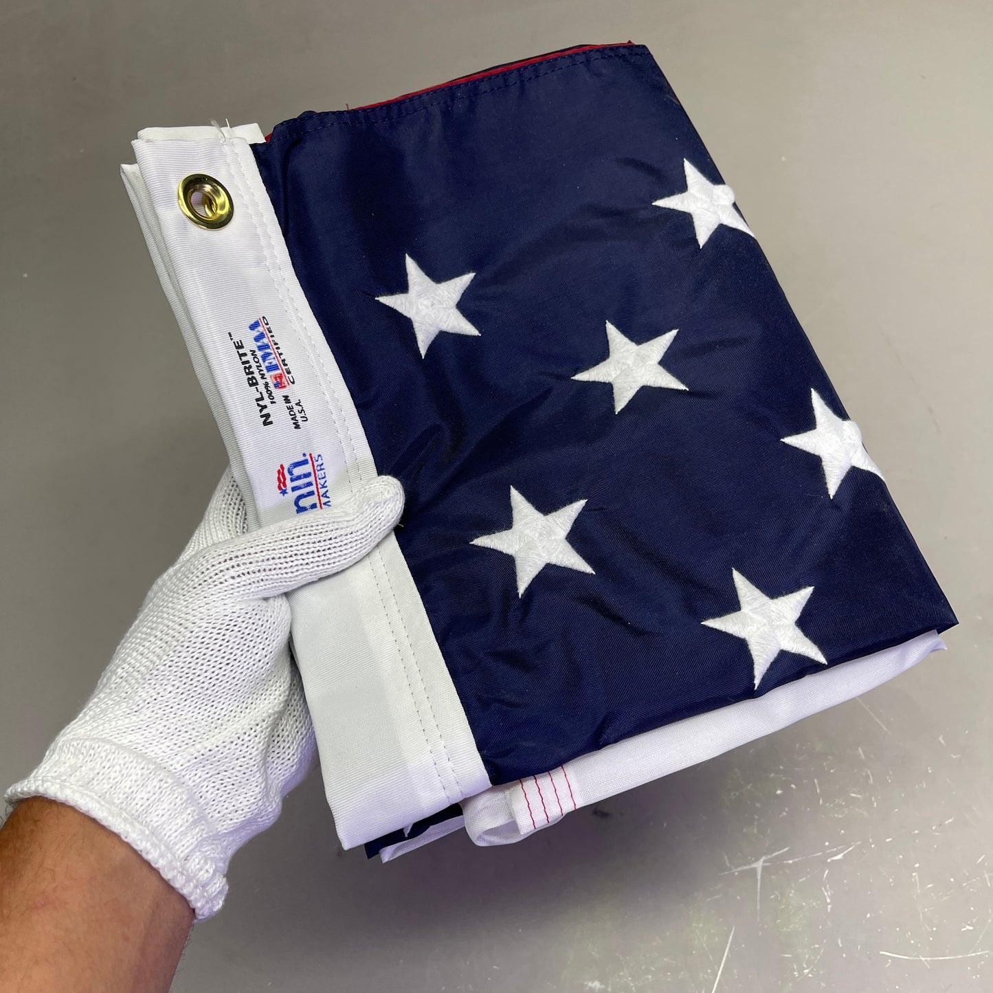 ANNIN American Flag USA Made Nylon UV Resistant 4'x 6' Red, White & Blue 3JN77