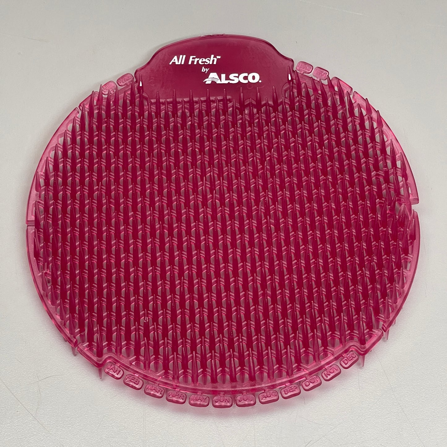 ALSCO 10-PACK! All Fresh Slant7 Urinal Screen Spiced Apple Round 8" Pink RTK0052