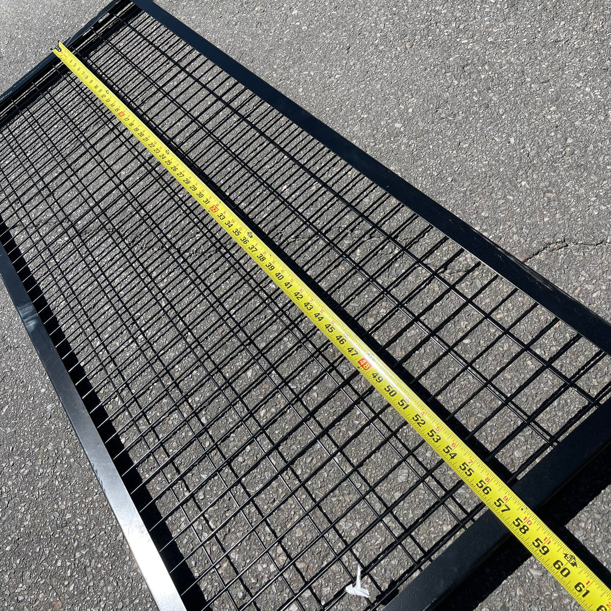 SAF-T-FENCE Wire Mesh Partition Extension Panels 58"x24" Black SAF-5824 (Good)