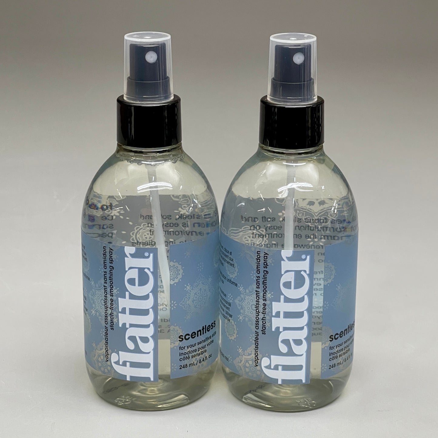 FLATTER (2 PACK) Scentless Smoothing Fabric Spray 8.4 fl oz R-F08S