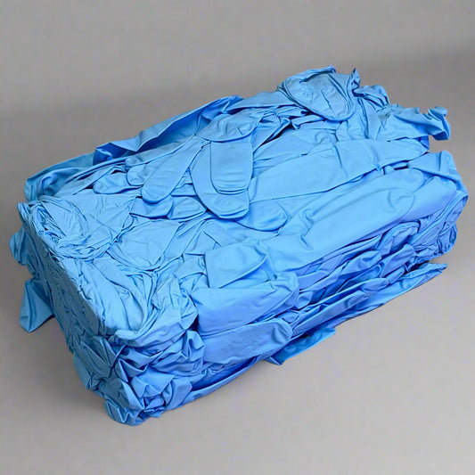 THGLOVE (100 Gloves) Nitrile Examination Gloves Sz M Blue