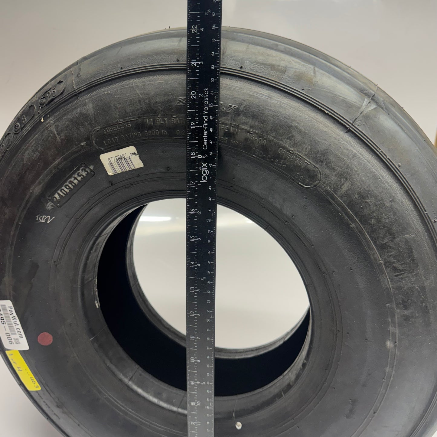 ZA@ DUNLOP Airplane Tire Sz 24 X 7.7 (AS-IS, Used & With Patch)