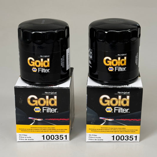 NAPA(2 PACK) The Original Gold Oil Filter Cellulose Material 1"-16 Thread 100357