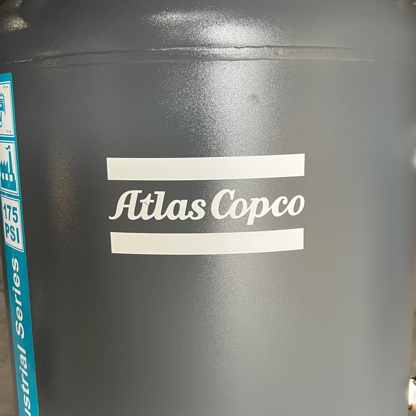ATLAS Copco Air Compressor Vertical Tank-mounted 120 Gal. 1CR10TS120V23V3IS, Grey CRS-2
