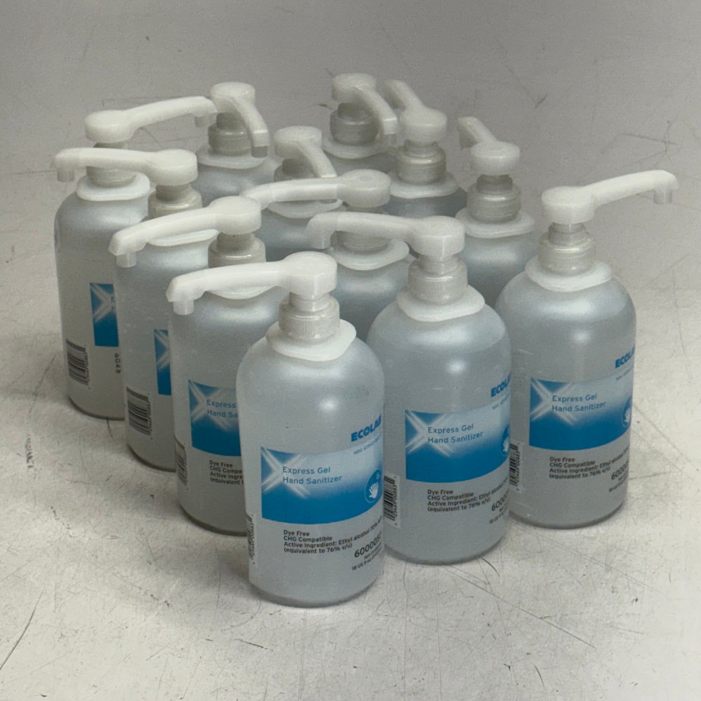 ECOLAB (12 PACK) Express Gel Hand Sanitizer 18 fl oz. 6000057 BB 03/28
