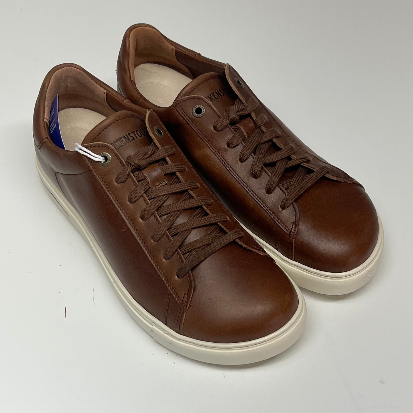 BIRKINSTOCK  Bend Low Leather Lace Up Sneaker Unisex Sz EU 41 Cognac 1026177
