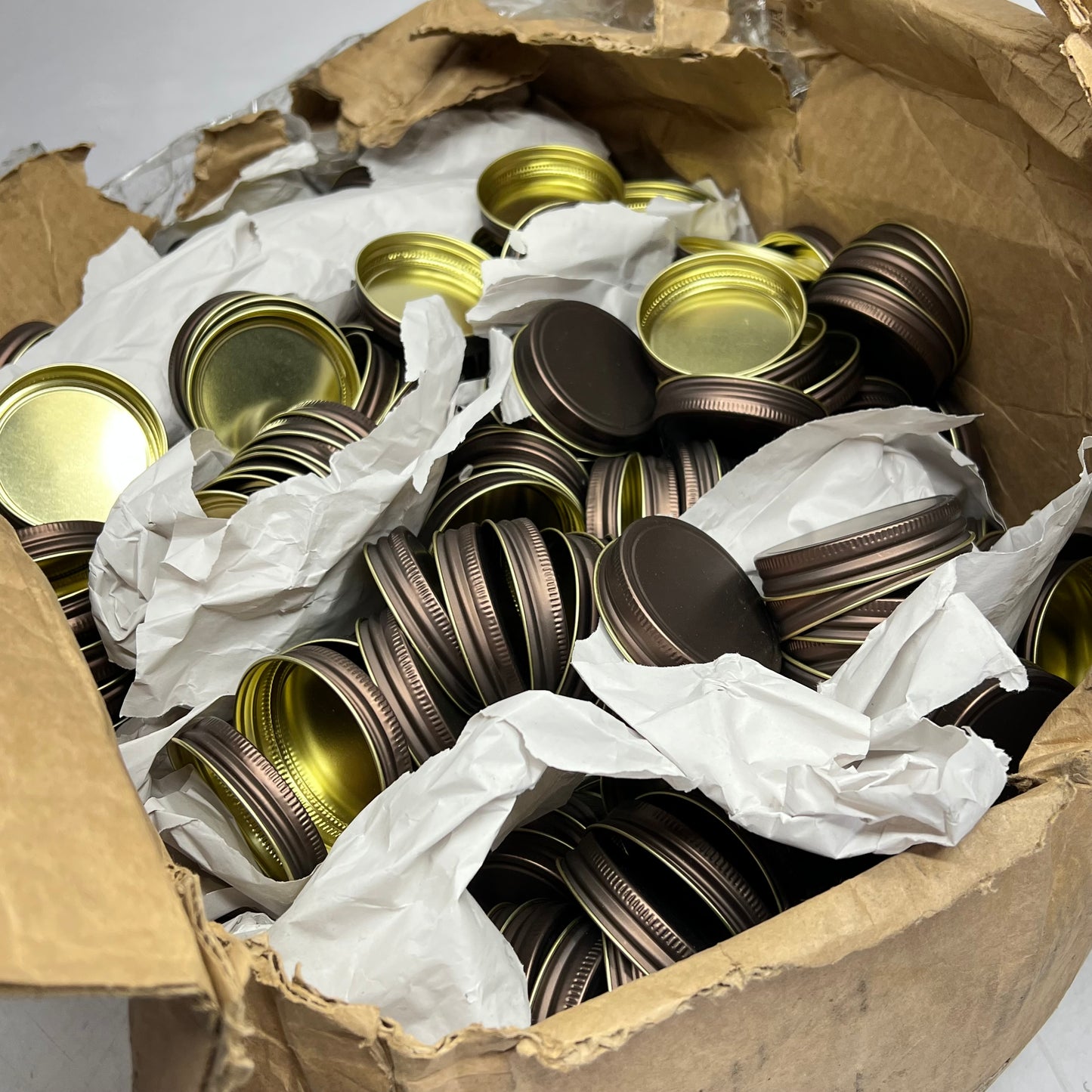 ZA@ NORTH MOUNTAIN  (300 PACK) Regular Mouth Metal Unlined Mason Jar Lids (As-Is)