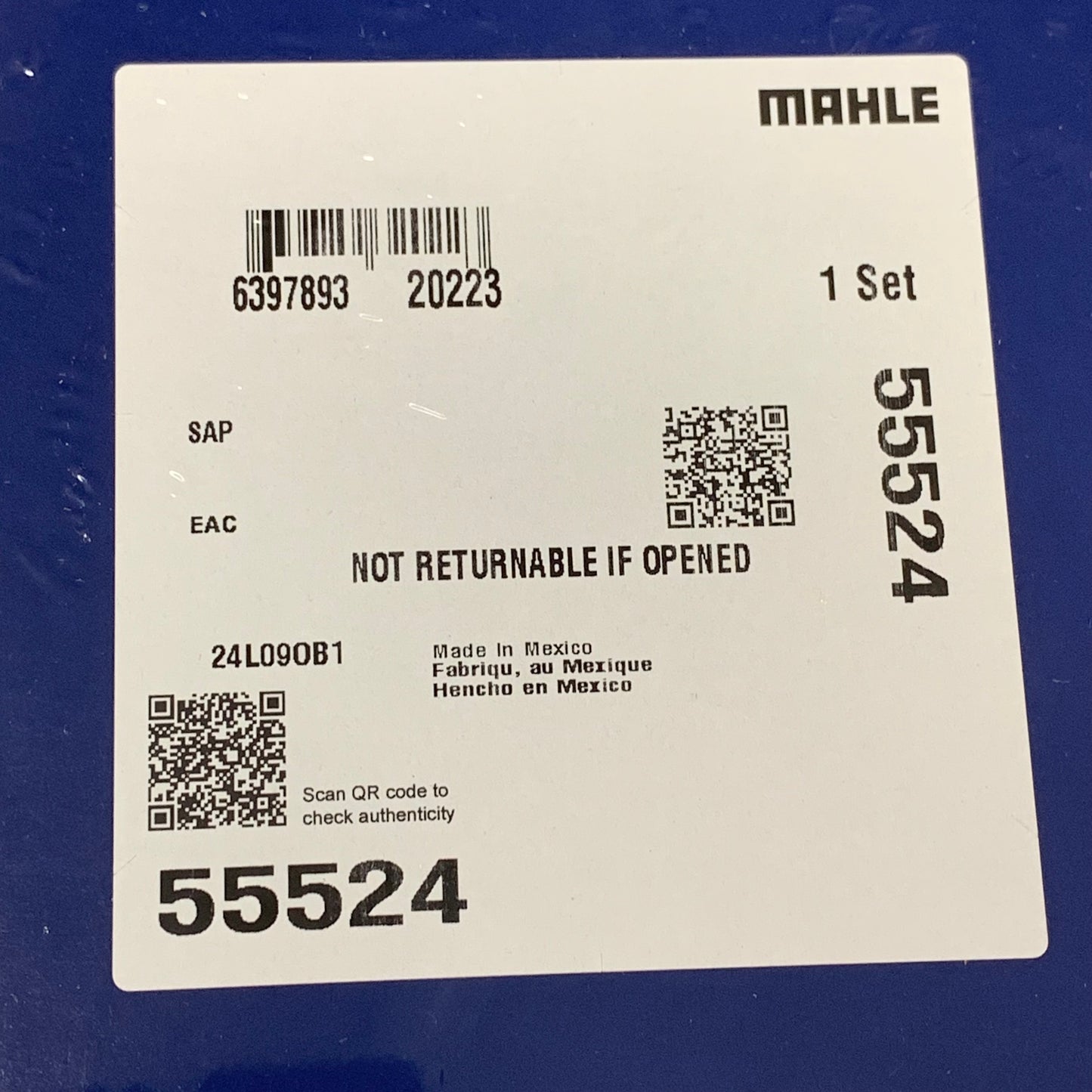 MAHLE Grade C Cylinder Head Gasket For Chevy 55524