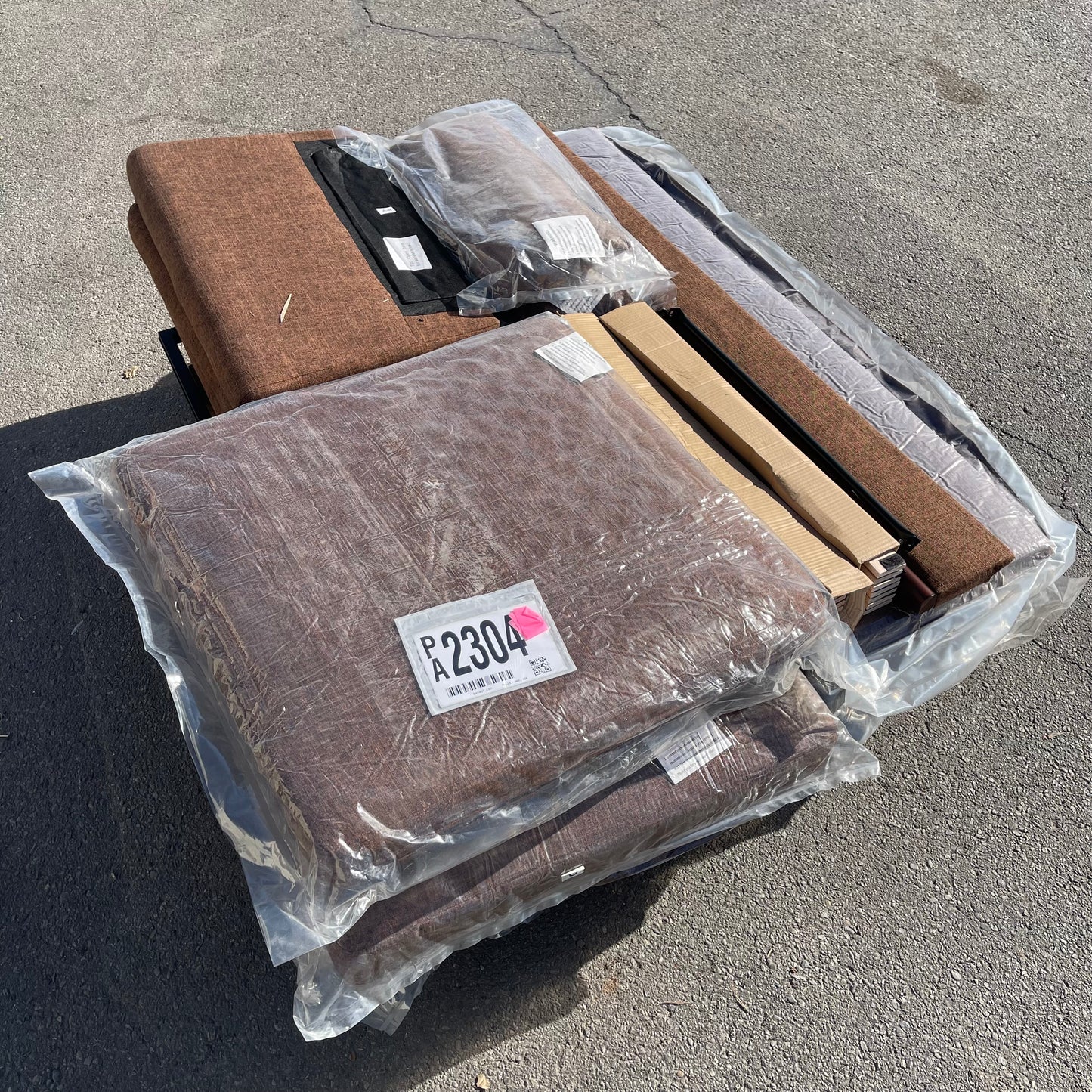 ZA@ Pallet of WLIVE Upholstered Loveseat w/ Extra Parts ASSF018BR (AS-IS)