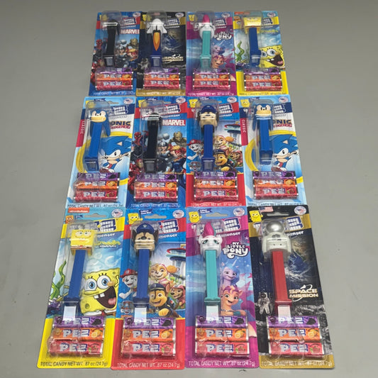 PEZ Candy Dispensers (12 PACK) Assortment Characters 04/29