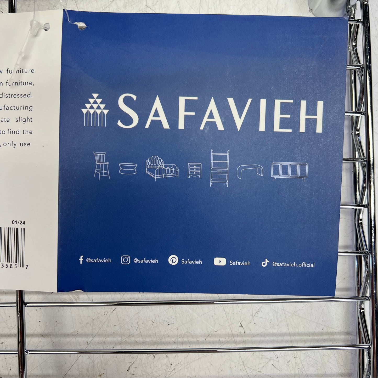 SAFAVIEH Space Saving Counter Top Marcel Mini Rack 17x17X12 Chrome HAC1010A