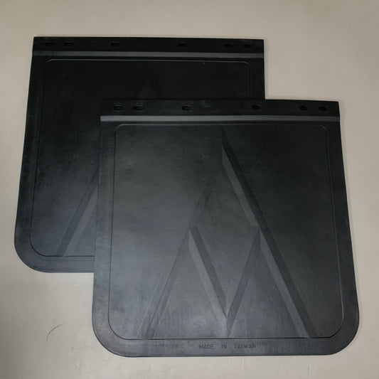 UNITED PACIFIC (2 PACK) Heavy Duty Rubber Mud 24"W x 24"L 3/8"Thick Black 10606B
