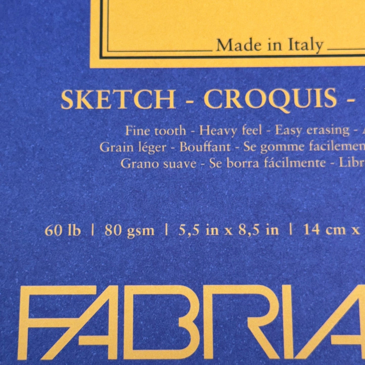 FABRIANO I264 Sketch Paper PADS (5 PACK) 5.5" x 8.5" Sketch Pad 100 Sheets each