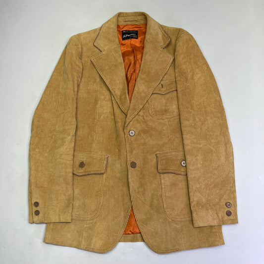 JC PENNYS Vintage 80's Style Corduroy Blazer Men's Sz 42L Dark Khaki (Pre-Owned)