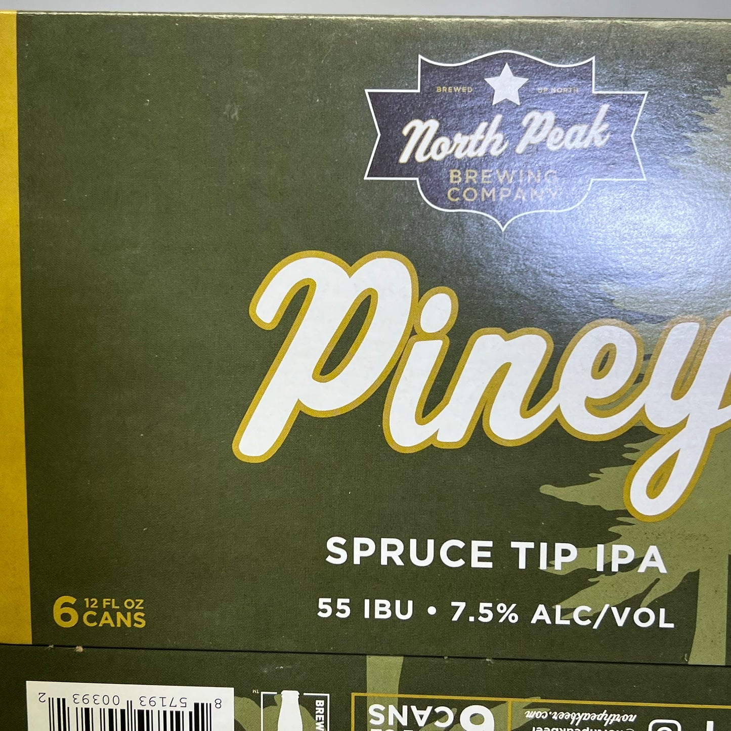 ZA@ NORTH PEAK (125 PACK) Piney Spruce Tip IPA Foldable Beer Carry Box 8"x5"x4" Gr|een